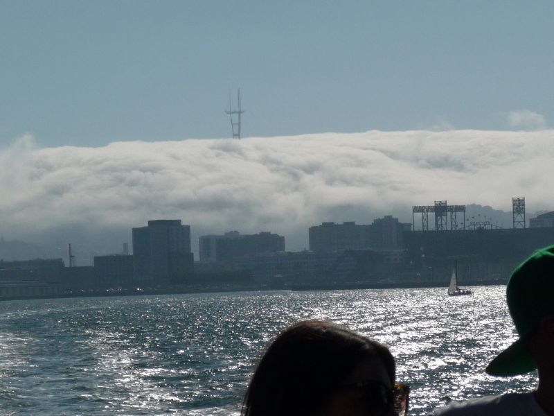 Sutro tower - left<BR>AT&T Park - right
