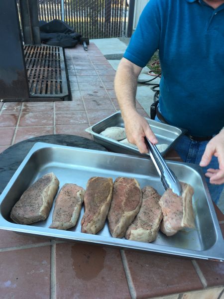 Cooked steaks go ...