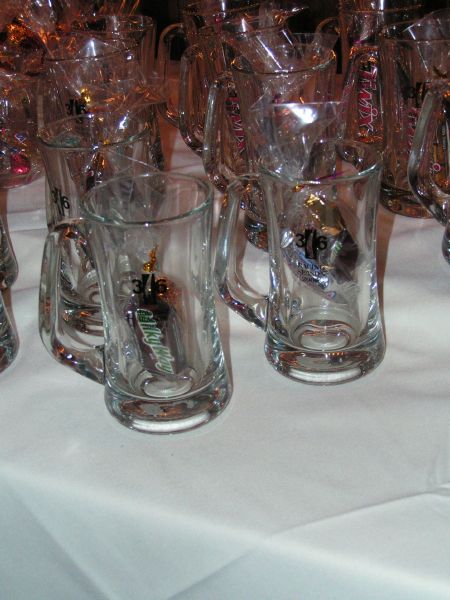 Glass mugs for racers