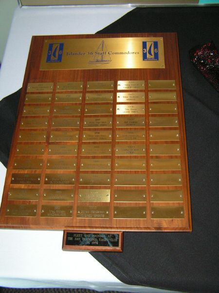 Commodore's plaque.