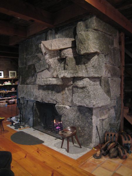 massive fireplace ...