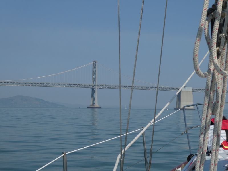 Approaching Bay Bridge<BR>NO wind