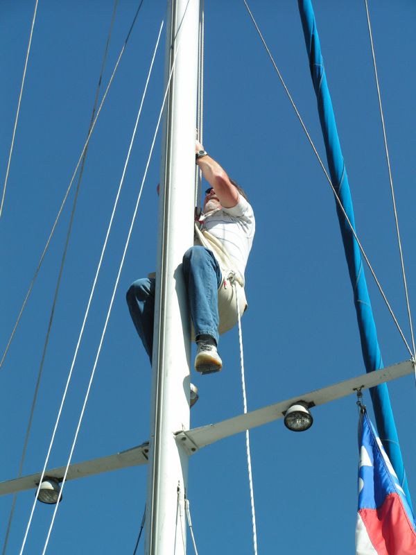 up the mast ...