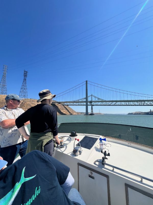 Taking Jennifer's powerboat ...