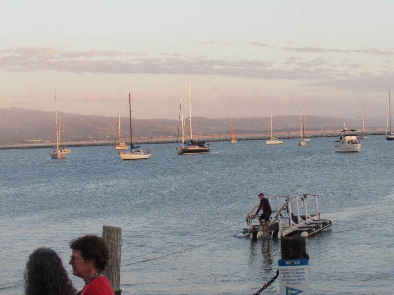 Coming ashore on<BR>ferry raft